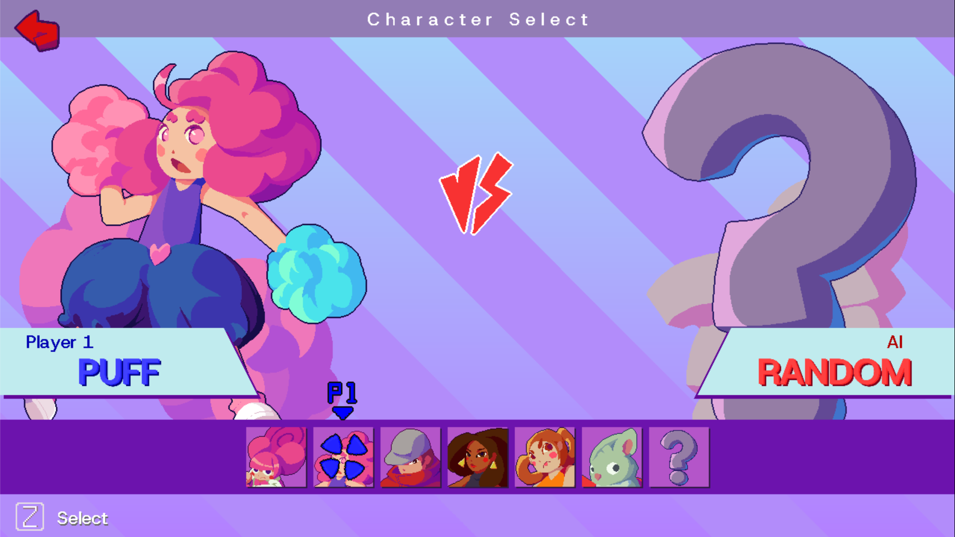 Sugar Shatter character select screenshot